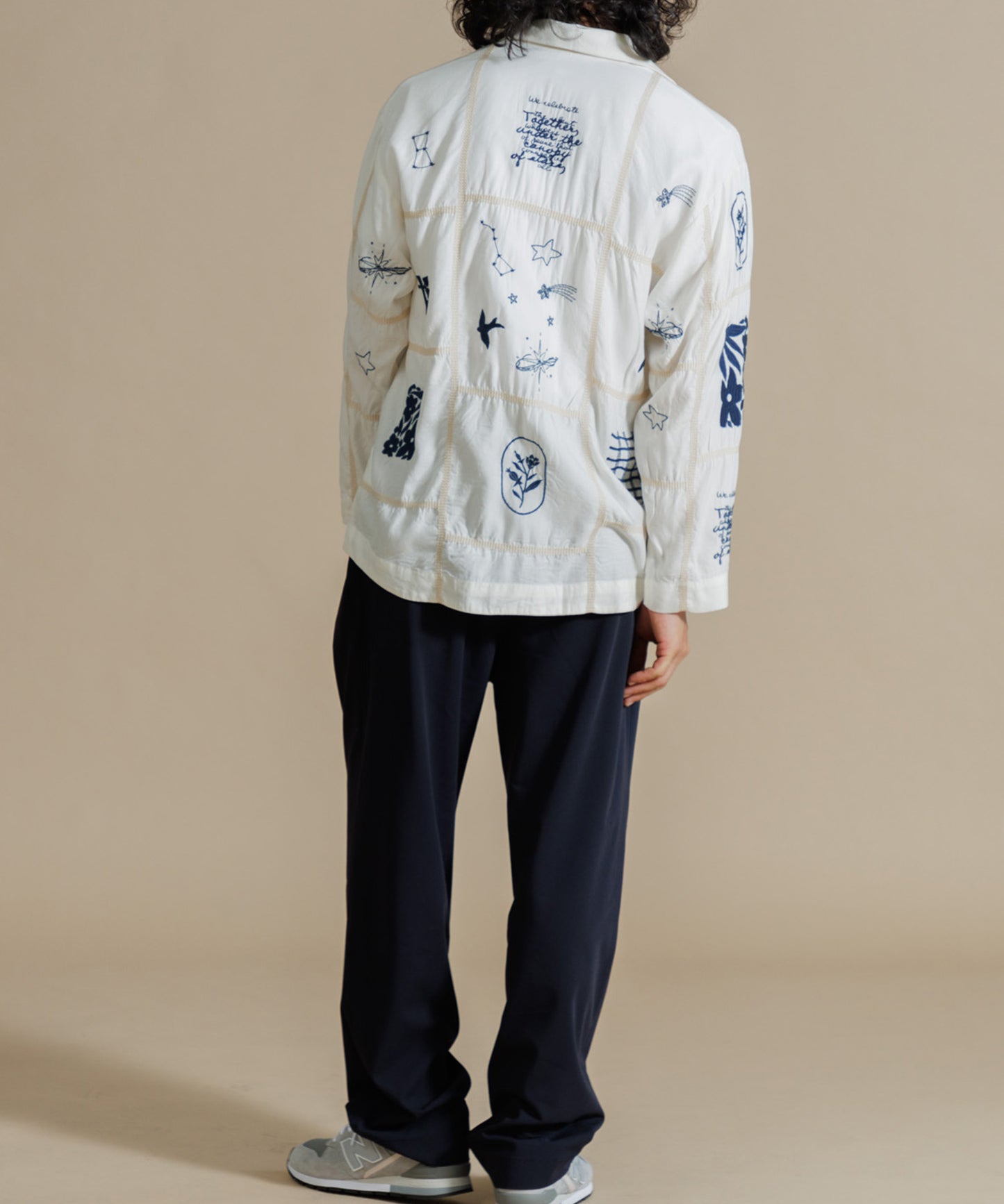 【MEN , WOMEN】LEIN / パッチワーク刺繍シャツ