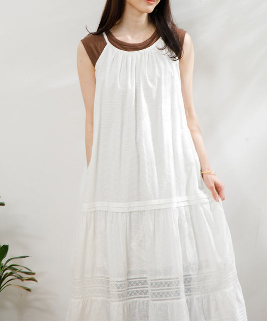 【WOMEN】LEIN / レース切り替えキャミワンピースの写真