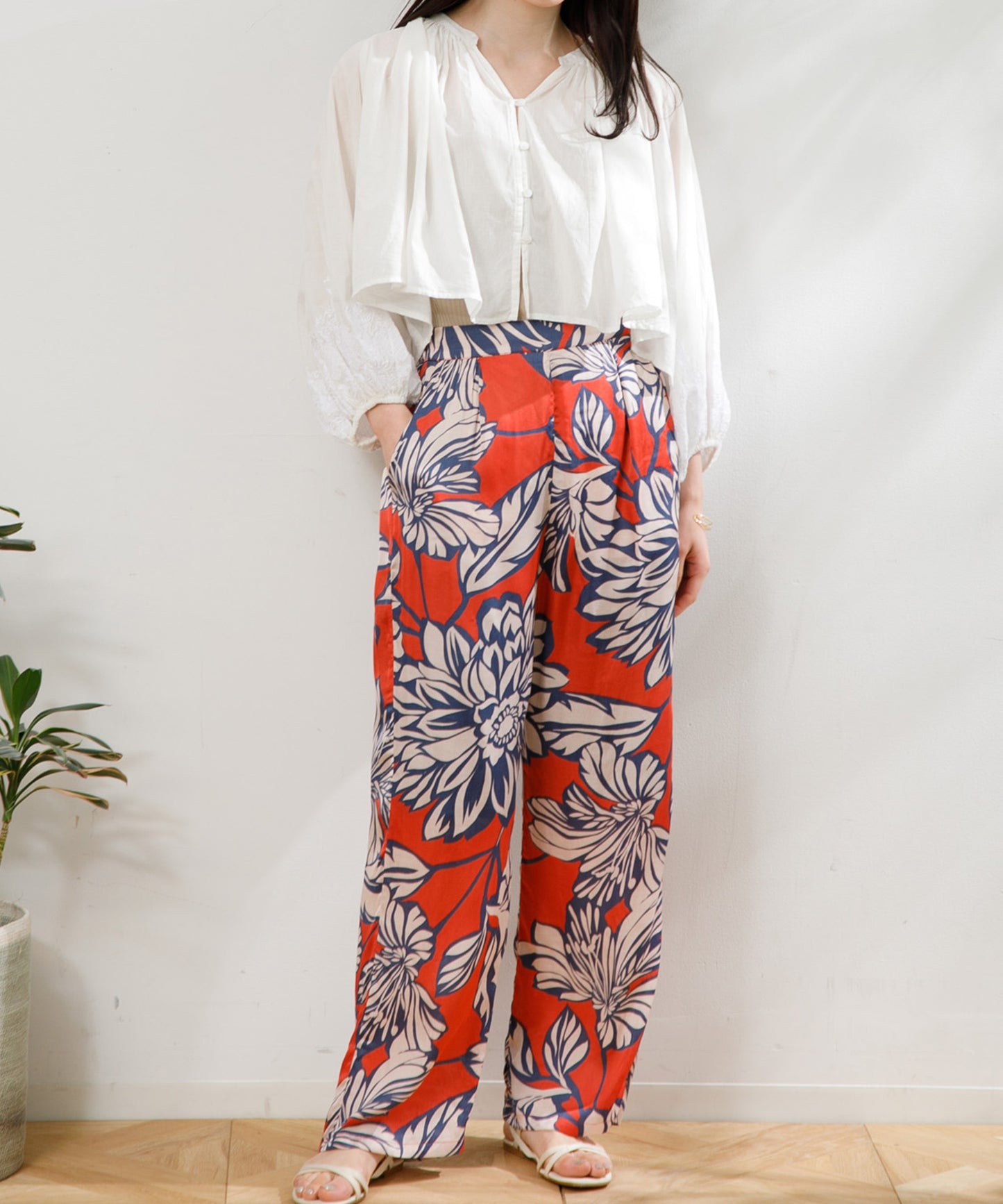 【WOMEN】LEIN / 総柄プリントイージーパンツ