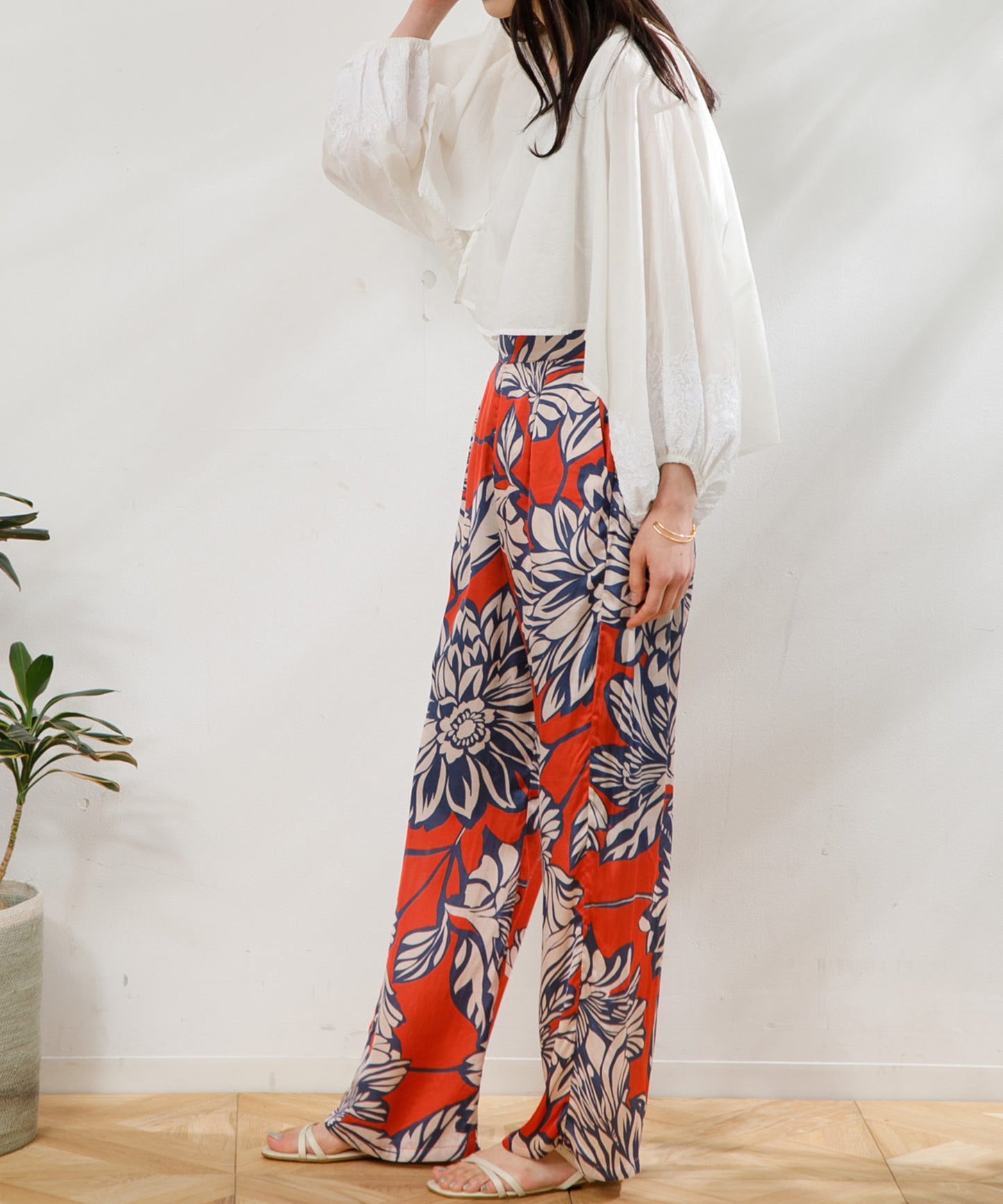 【WOMEN】LEIN / 総柄プリントイージーパンツ