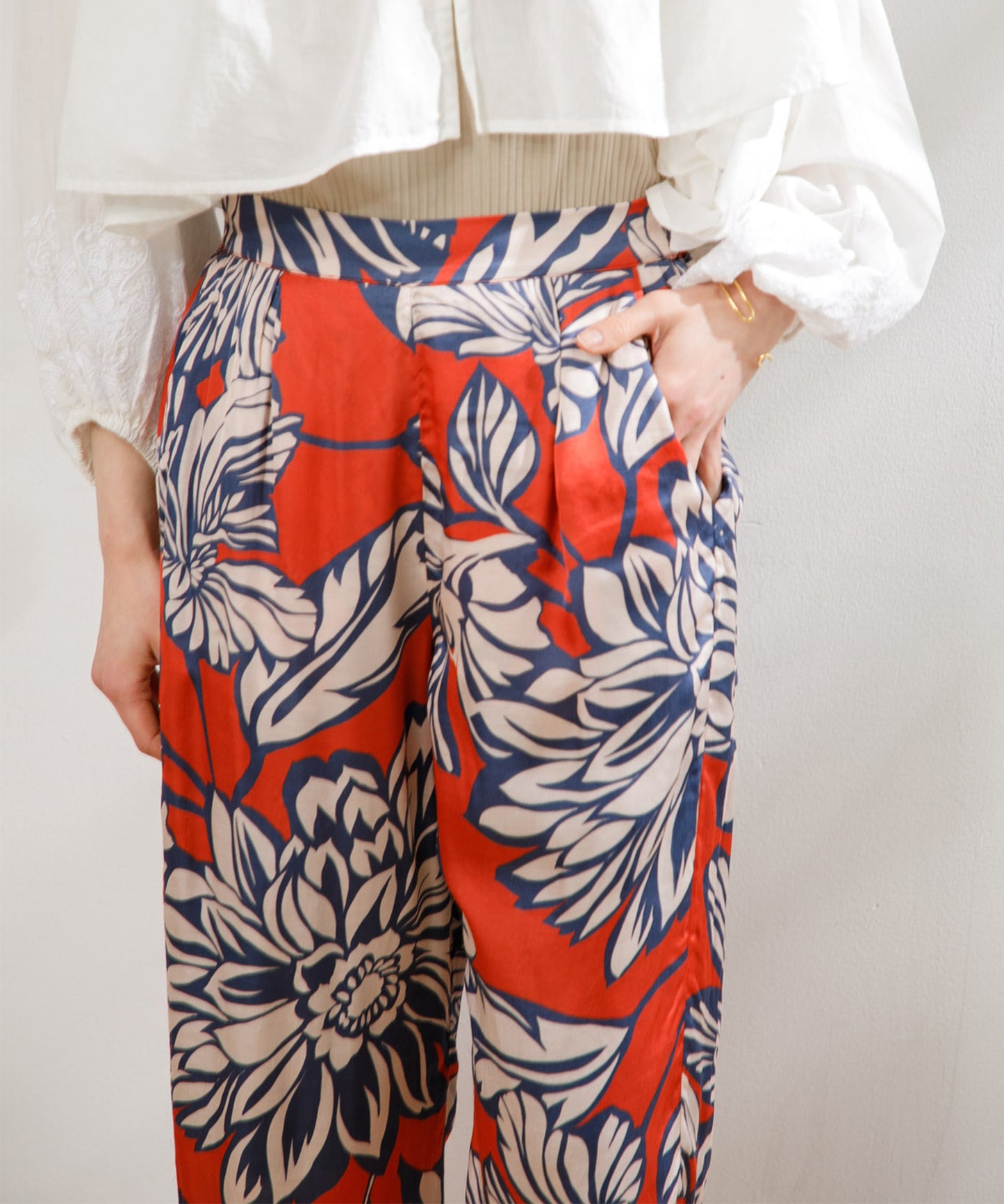 【WOMEN】LEIN / 総柄プリントイージーパンツ