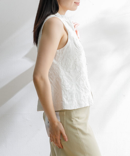 【WOMEN】リバースアップリケコンパクトベストの写真