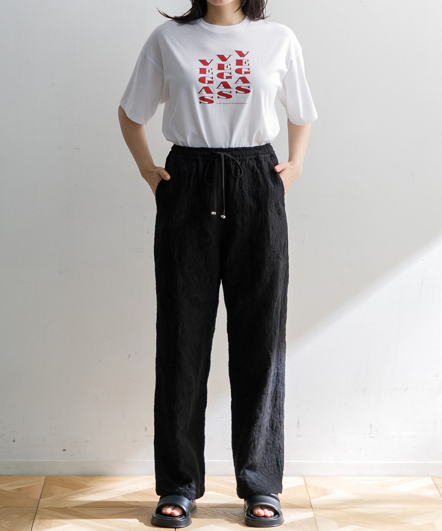 【WOMEN】LEIN / リバースアップリケパンツ