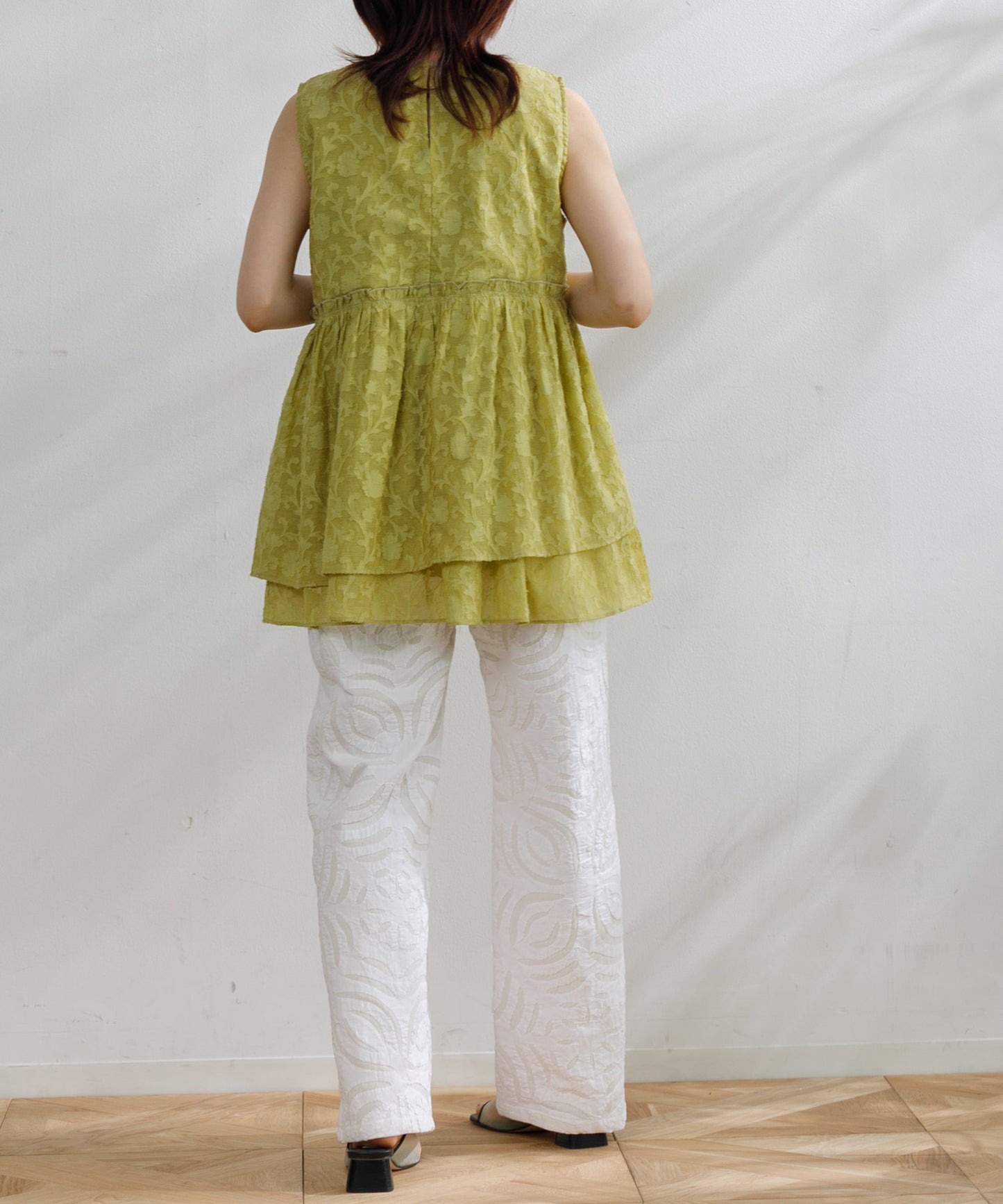 【WOMEN】LEIN / ハンドステッチ総柄イージーパンツ